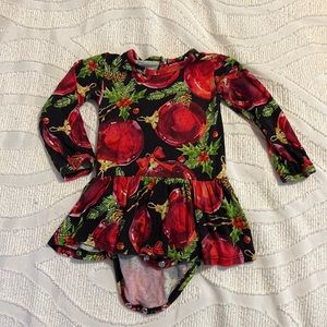 Little bum bums Christmas ornament twirl onesie 12-18 month